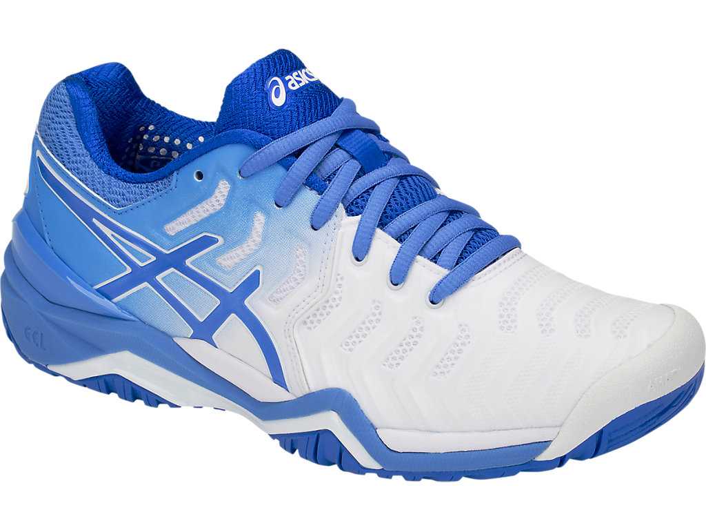 Buty do Tenisa Damskie Asics Gel-resolution 7 Białe Niebieskie | 65190-UJDB