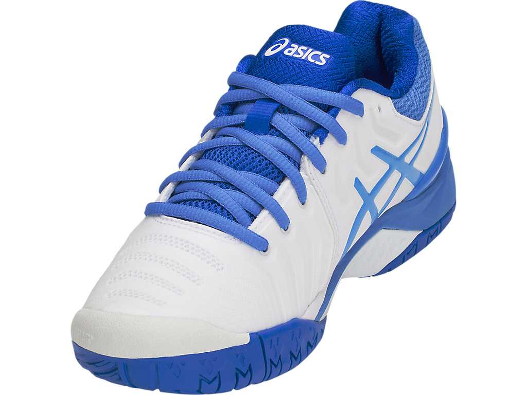 Buty do Tenisa Damskie Asics Gel-resolution 7 Białe Niebieskie | 65190-UJDB