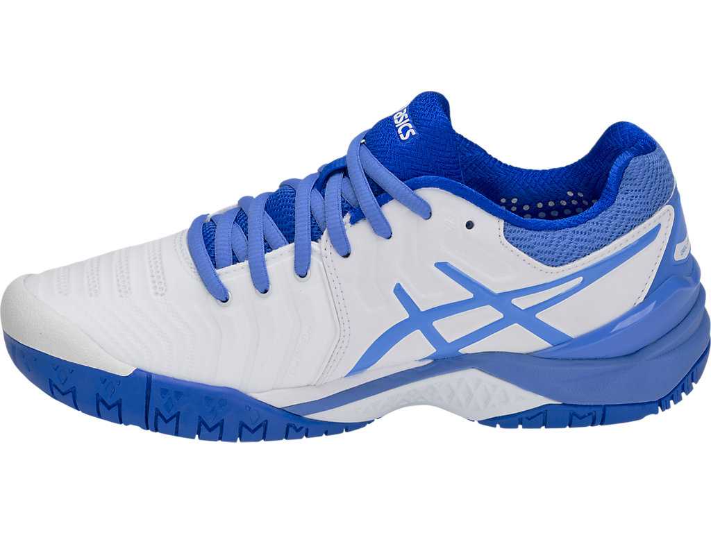 Buty do Tenisa Damskie Asics Gel-resolution 7 Białe Niebieskie | 65190-UJDB