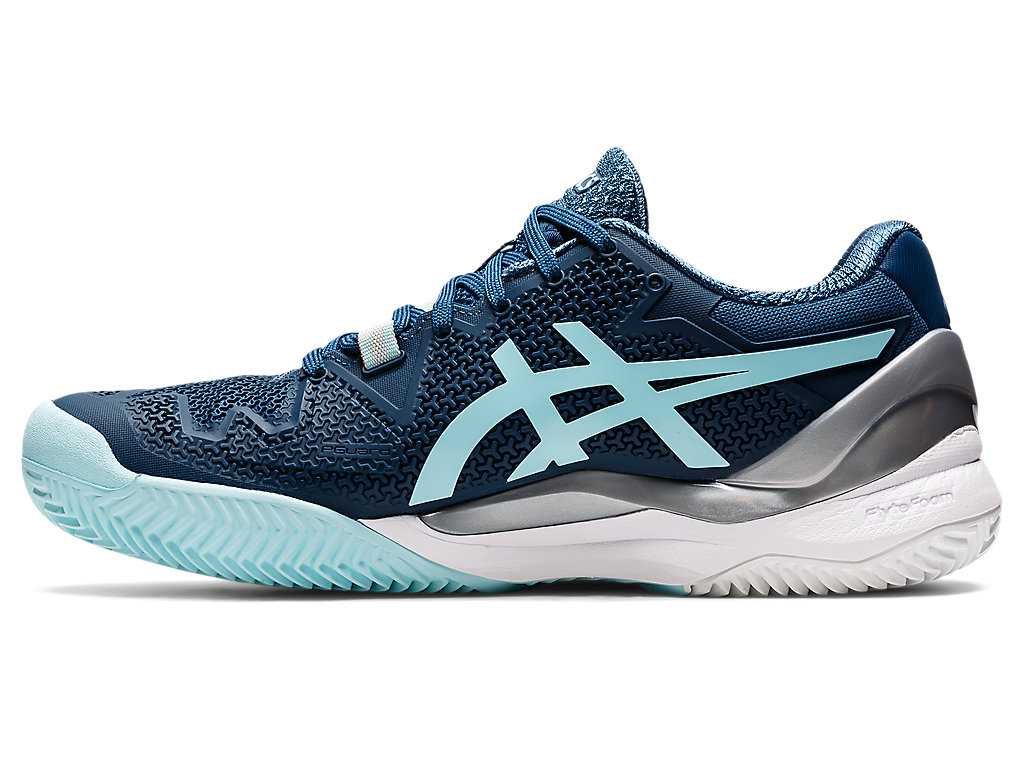 Buty do Tenisa Damskie Asics Gel-resolution 8 Clay Głęboka Indygo Niebieskie | 76250-FXVZ