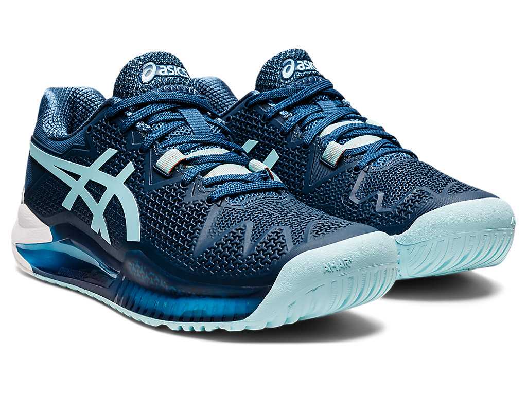 Buty do Tenisa Damskie Asics Gel-resolution 8 (D) Głęboka Indygo Niebieskie | 76359-LCRW