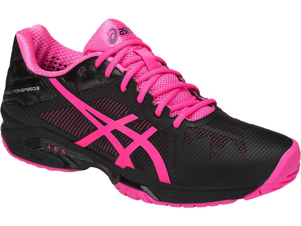 Buty do Tenisa Damskie Asics Gel-solution Speed 3 Czarne Różowe Srebrne | 94680-THSY