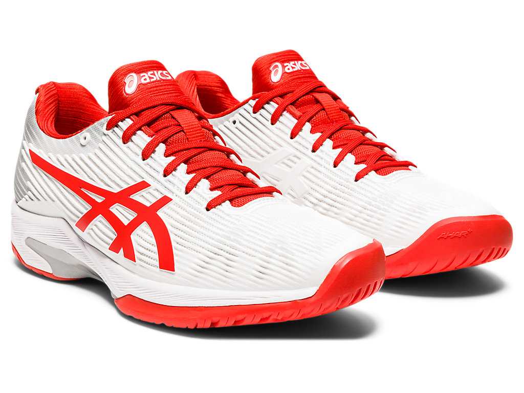 Buty do Tenisa Damskie Asics Solution Speed Ff Białe Czerwone | 05697-JQCB