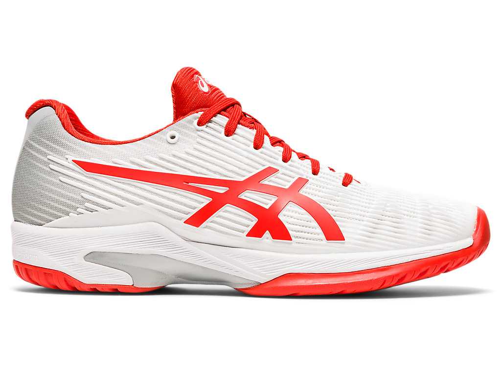 Buty do Tenisa Damskie Asics Solution Speed Ff Białe Czerwone | 05697-JQCB