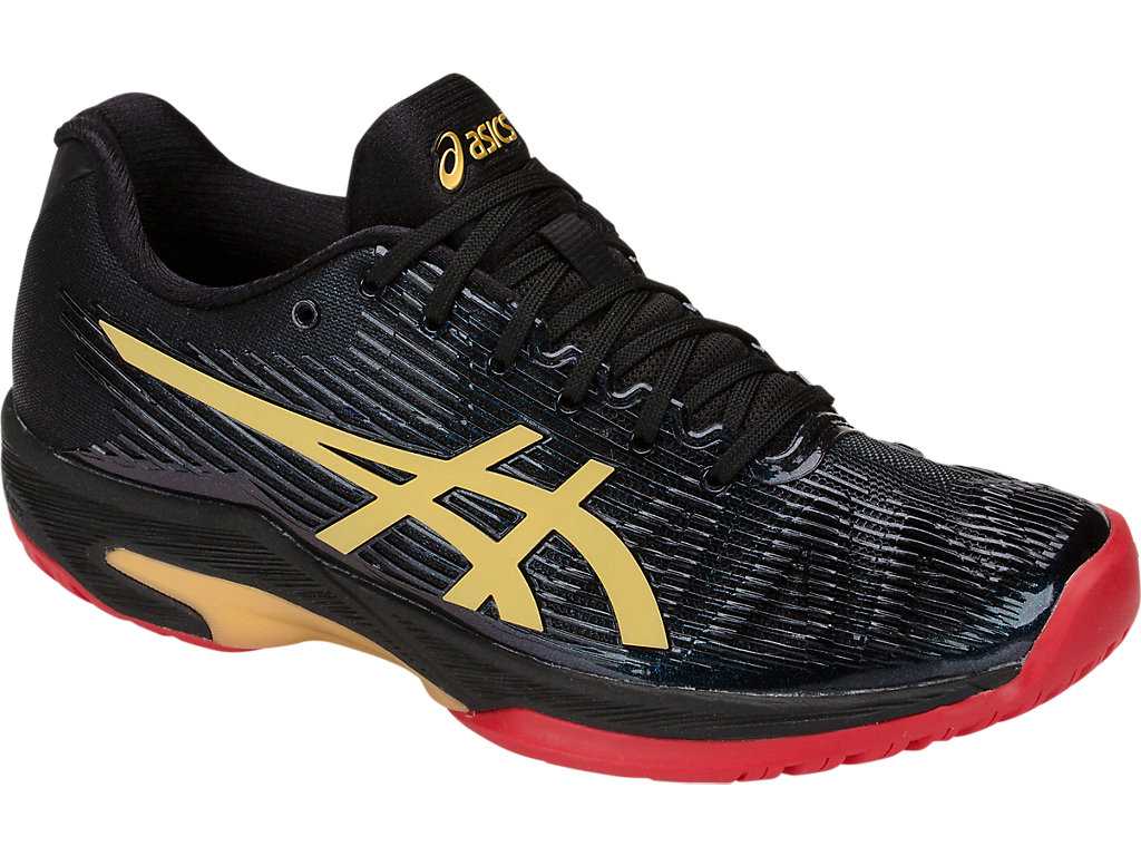 Buty do Tenisa Damskie Asics Solution Speed Ff L.E Czarne Złote | 35062-XVDO