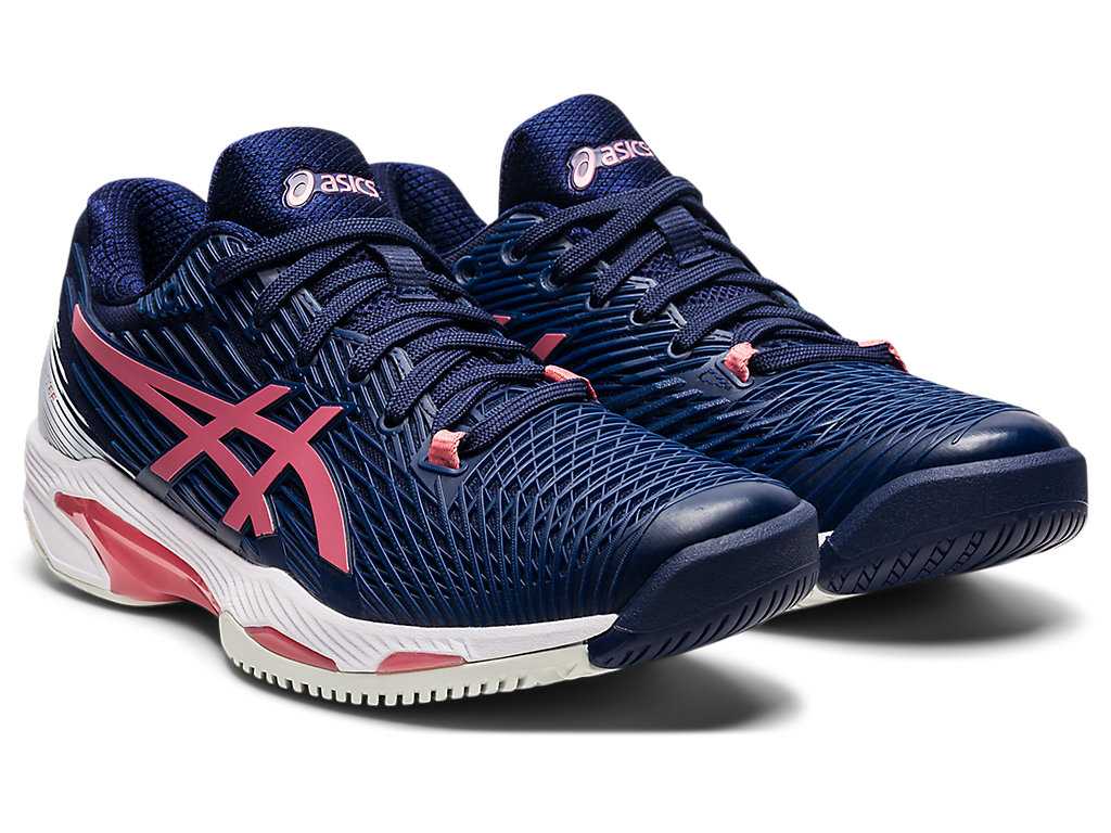 Buty do Tenisa Damskie Asics Solution Speed Ff 2 Granatowe Różowe | 71305-EHWN