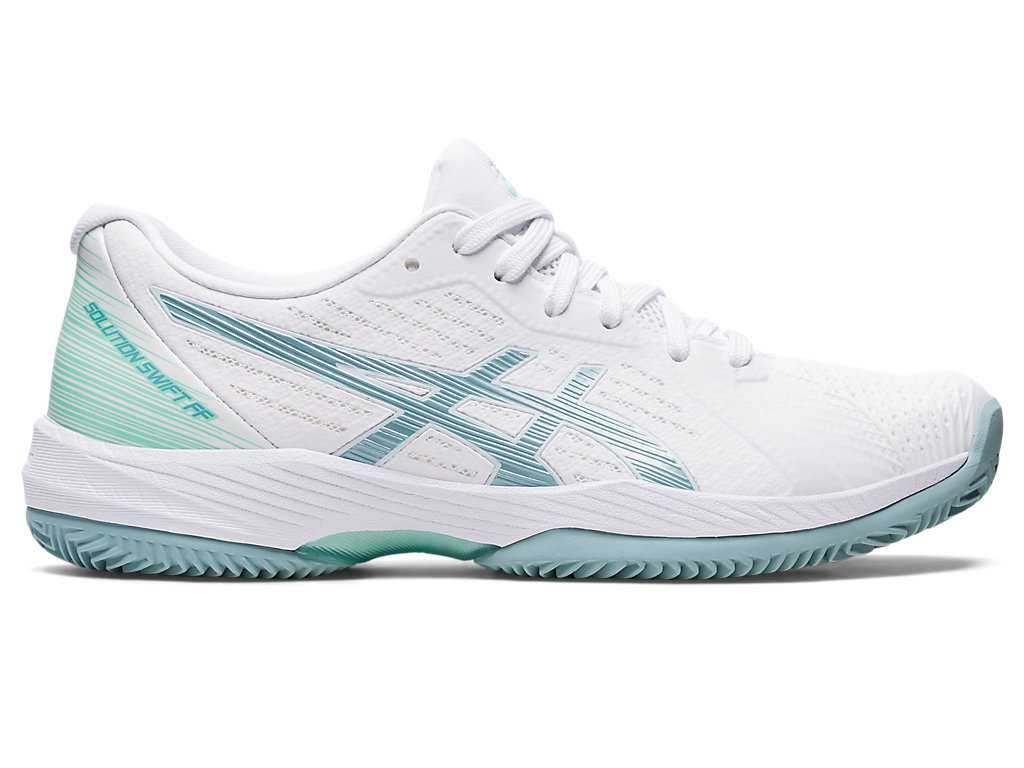 Buty do Tenisa Damskie Asics Solution Swift Ff Clay Białe Niebieskie | 72308-PARX