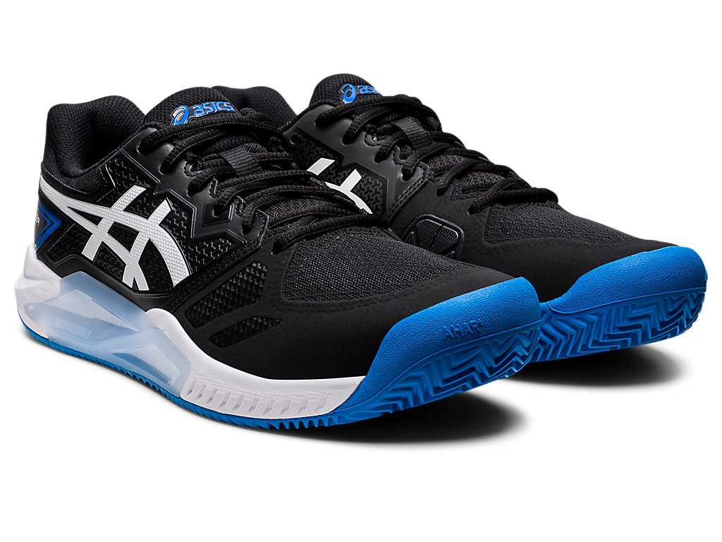 Buty do Tenisa Męskie Asics Ahq Gel-challenger 13 Clay Standard Czarne Niebieskie | 49167-NQES