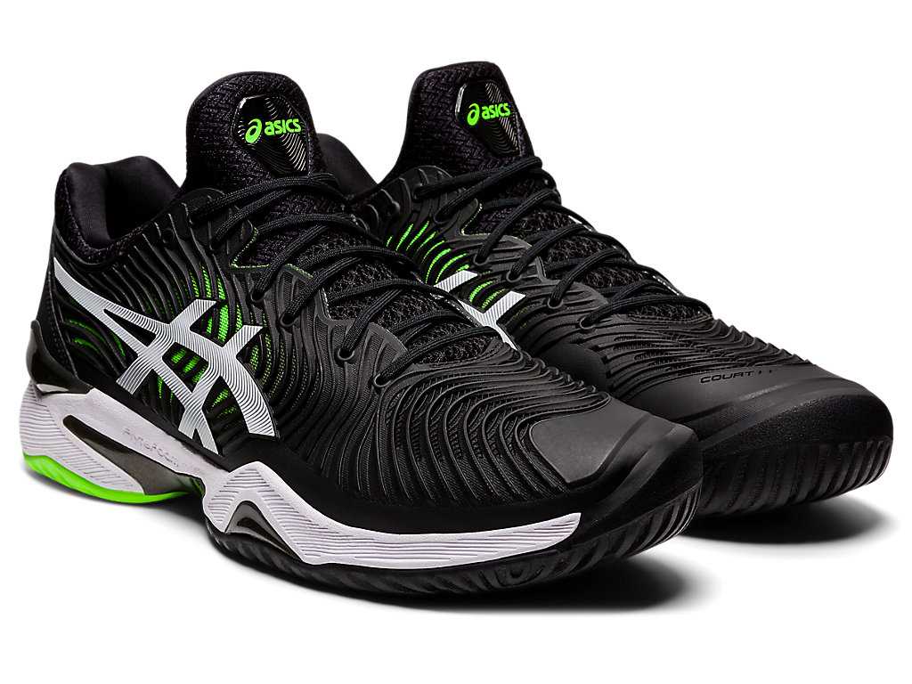 Buty do Tenisa Męskie Asics Court Ff 2 Czarne Zielone | 06912-OXZP