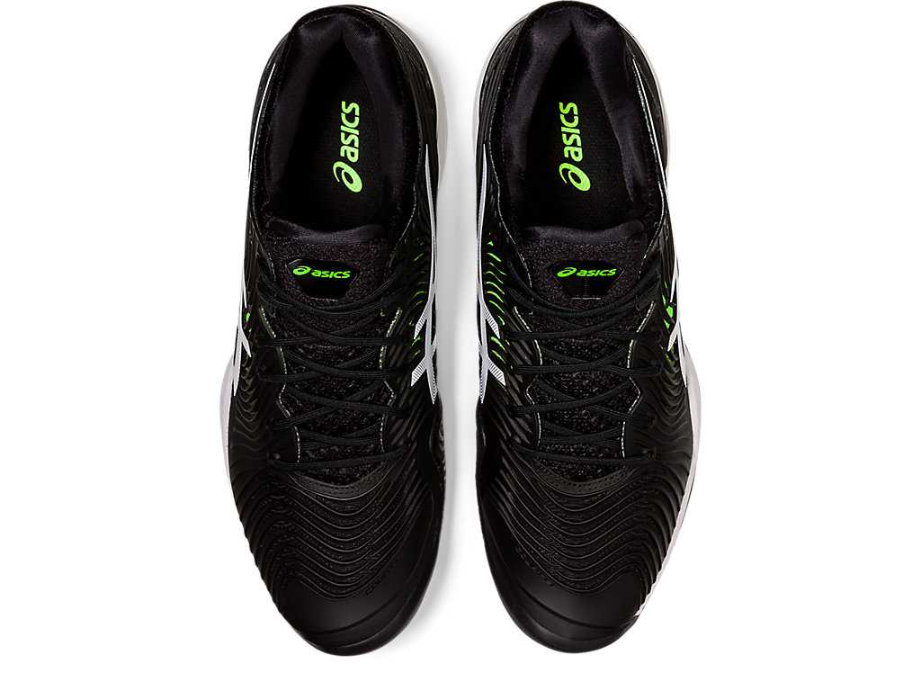 Buty do Tenisa Męskie Asics Court Ff 2 Czarne Zielone | 06912-OXZP