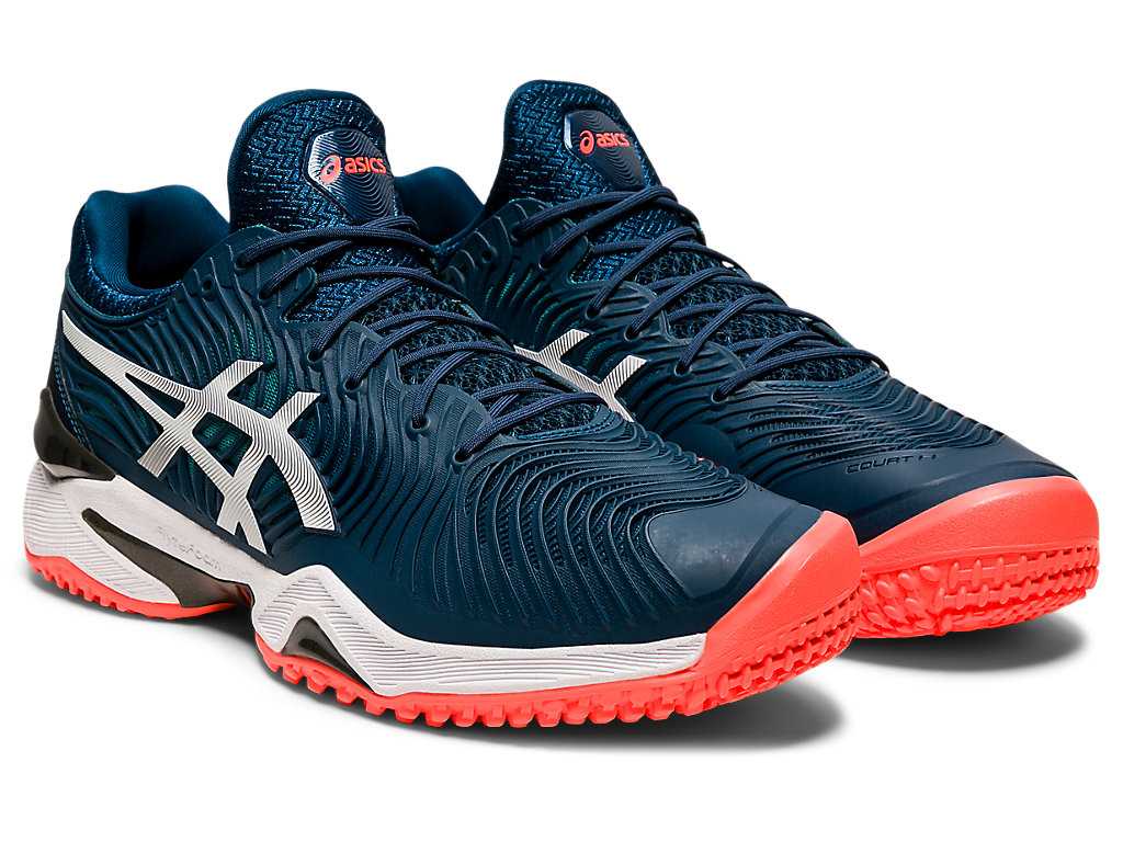 Buty do Tenisa Męskie Asics Court Ff 2 Oc Niebieskie Białe | 63510-LHOB