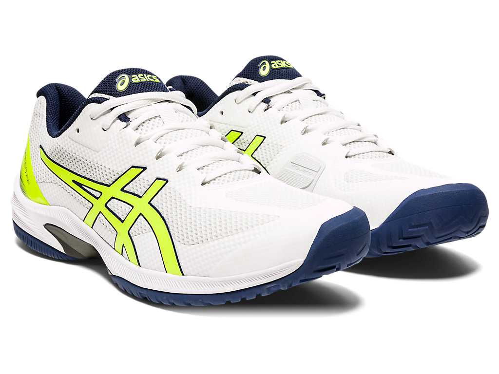 Buty do Tenisa Męskie Asics Court Speed Ff Białe Żółte | 51623-RSXJ