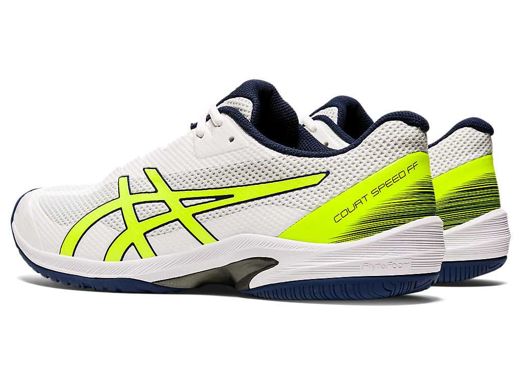 Buty do Tenisa Męskie Asics Court Speed Ff Białe Żółte | 51623-RSXJ