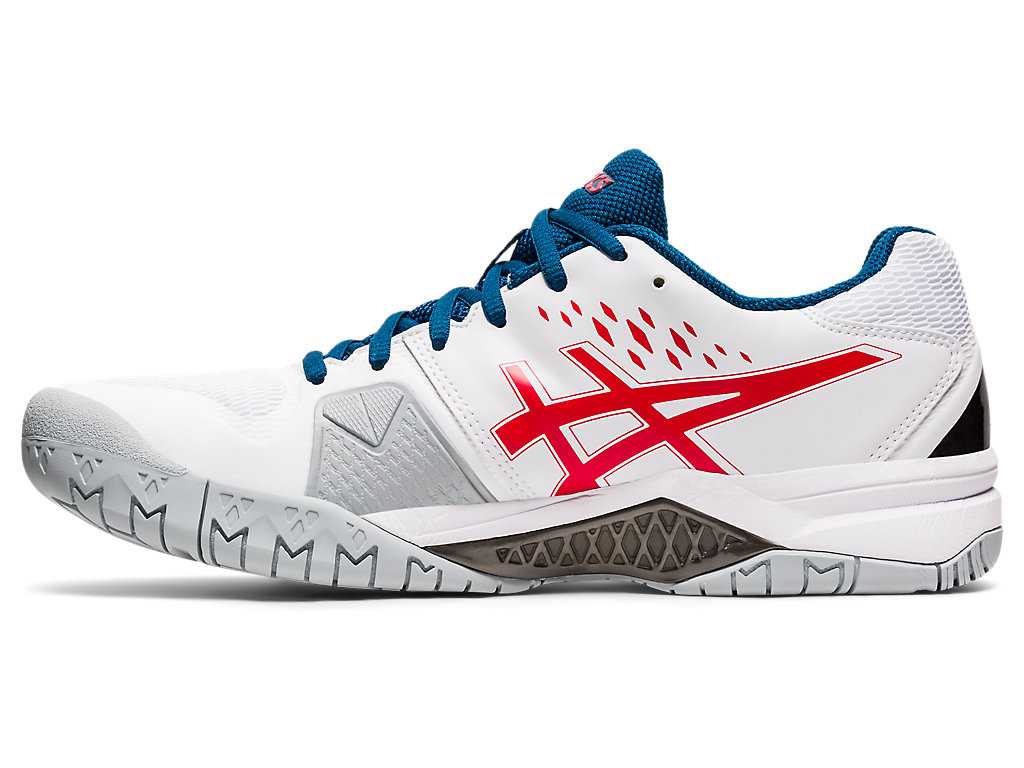 Buty do Tenisa Męskie Asics Gel-challenger 12 Białe Czerwone | 75891-LHBJ