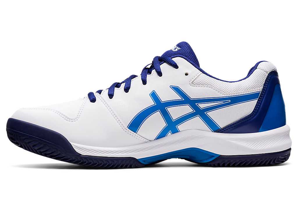 Buty do Tenisa Męskie Asics Gel-dedicate 7 Clay Białe Niebieskie | 24871-ZBOS