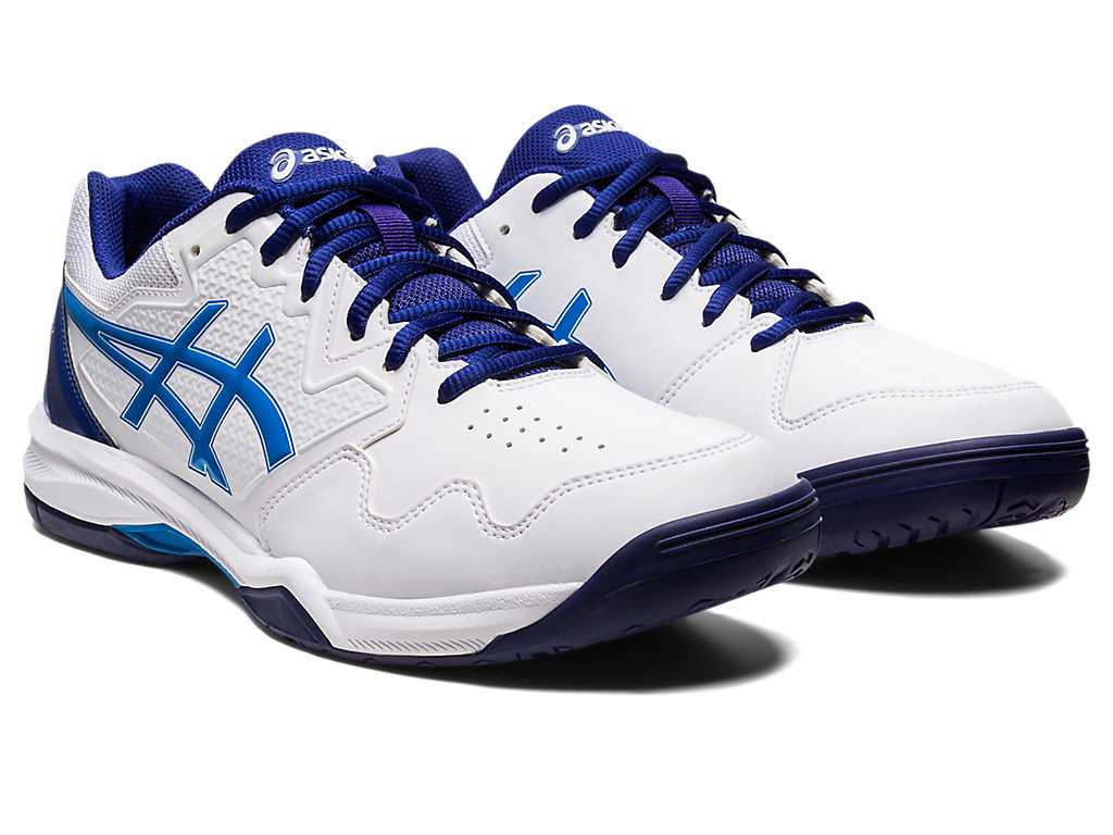 Buty do Tenisa Męskie Asics Gel-dedicate 7 Białe Niebieskie | 67839-VHPN