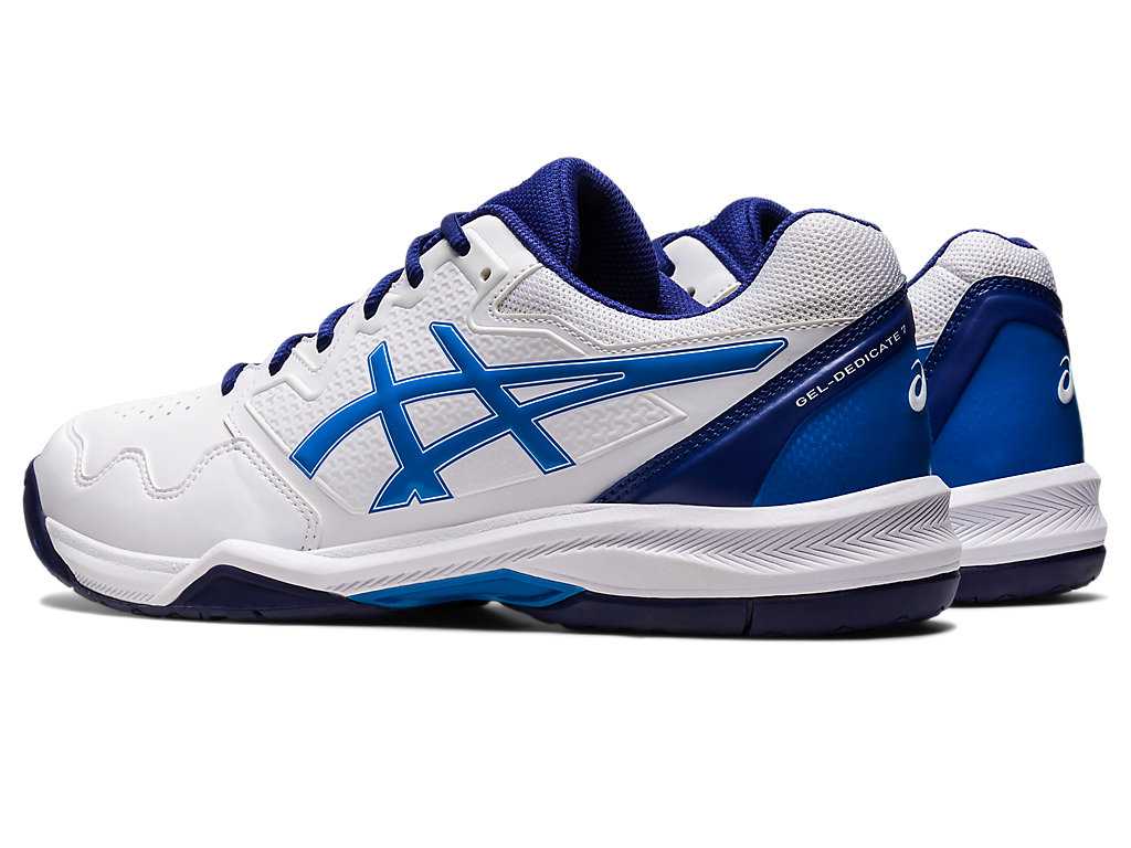 Buty do Tenisa Męskie Asics Gel-dedicate 7 Białe Niebieskie | 67839-VHPN