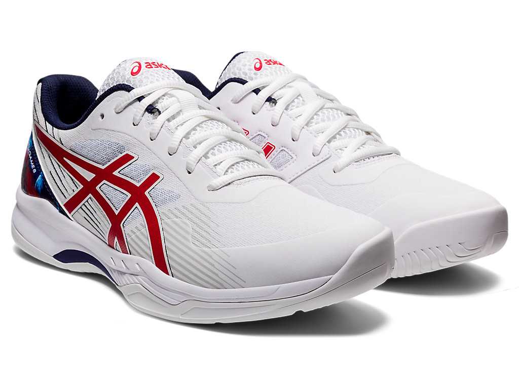 Buty do Tenisa Męskie Asics Gel-game 8 L.E. Białe Czerwone | 61253-AMZT