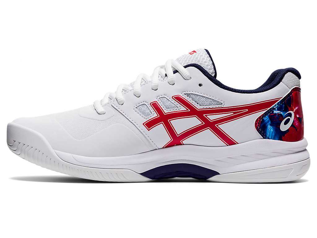 Buty do Tenisa Męskie Asics Gel-game 8 L.E. Białe Czerwone | 61253-AMZT