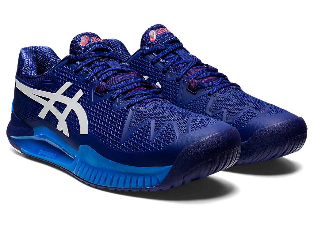 Buty do Tenisa Męskie Asics Gel-resolution 8 (2e) Niebieskie Białe | 20465-QBPW