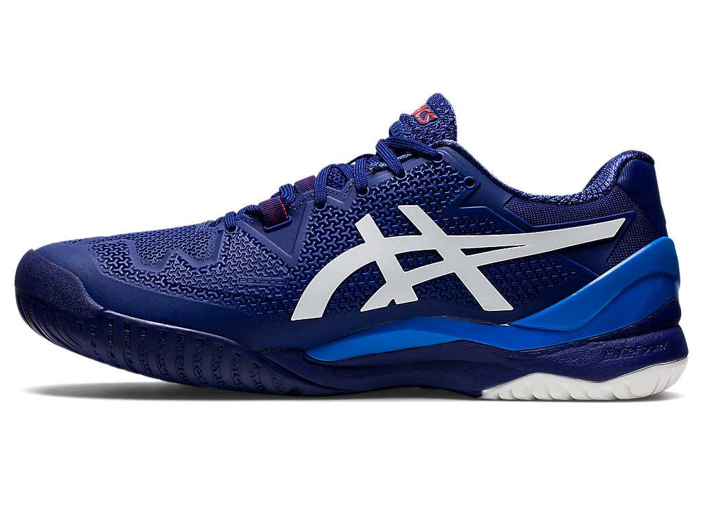 Buty do Tenisa Męskie Asics Gel-resolution 8 (2e) Niebieskie Białe | 20465-QBPW