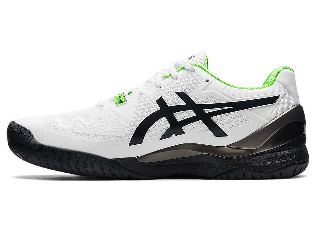 Buty do Tenisa Męskie Asics Gel-resolution 8 (2e) Białe Zielone | 67451-GPMN