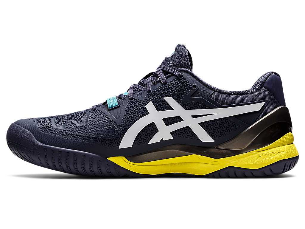 Buty do Tenisa Męskie Asics Gel-resolution 8 Indygo Białe | 71823-KVBE