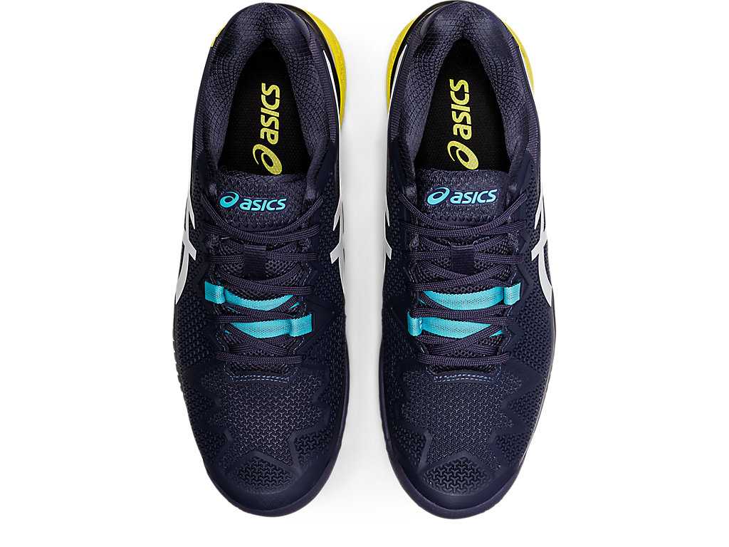 Buty do Tenisa Męskie Asics Gel-resolution 8 Indygo Białe | 71823-KVBE