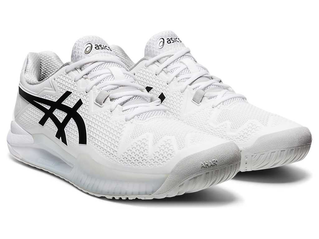 Buty do Tenisa Męskie Asics Gel-resolution 8 Białe Czarne | 81934-GTSQ