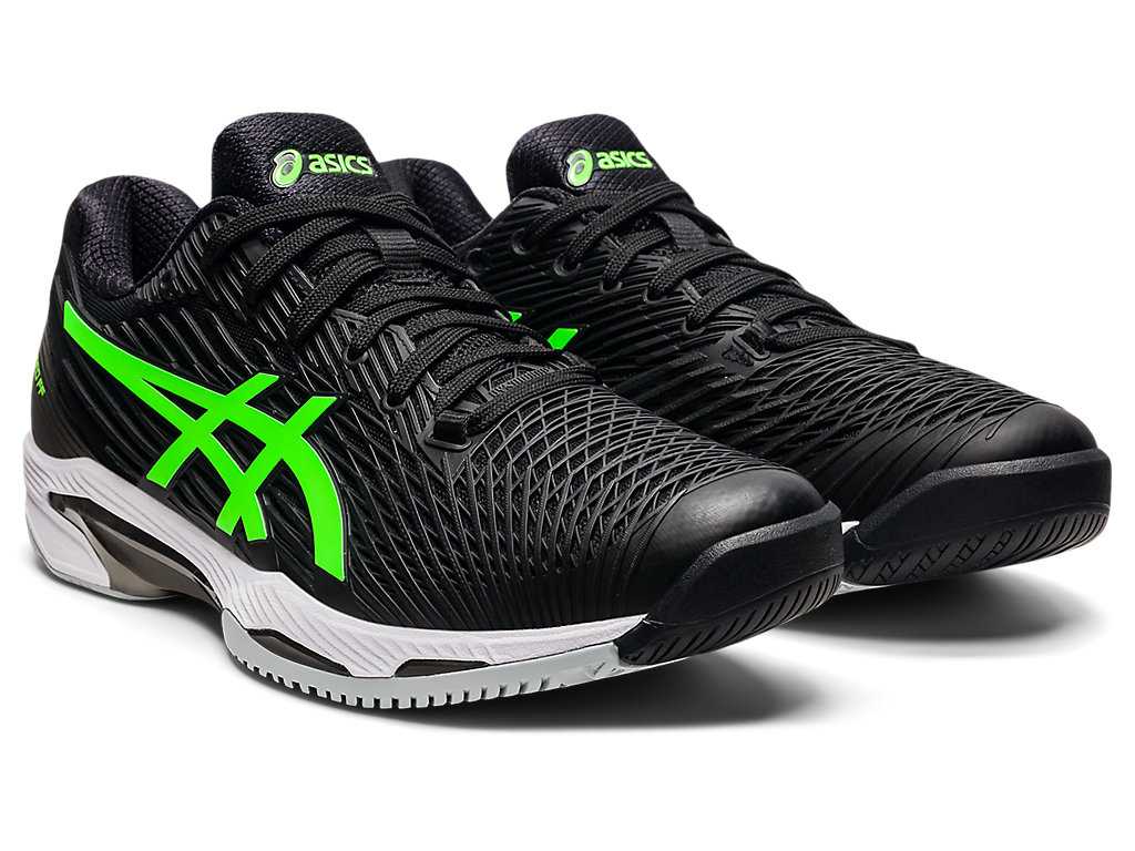 Buty do Tenisa Męskie Asics Solution Speed Ff 2 Czarne Zielone | 81792-RBPY