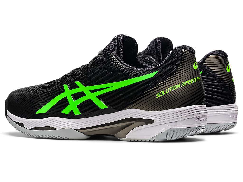 Buty do Tenisa Męskie Asics Solution Speed Ff 2 Czarne Zielone | 81792-RBPY