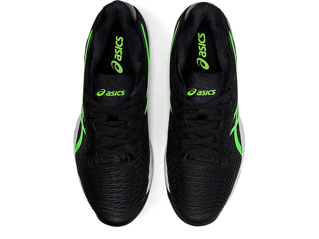 Buty do Tenisa Męskie Asics Solution Speed Ff 2 Czarne Zielone | 81792-RBPY