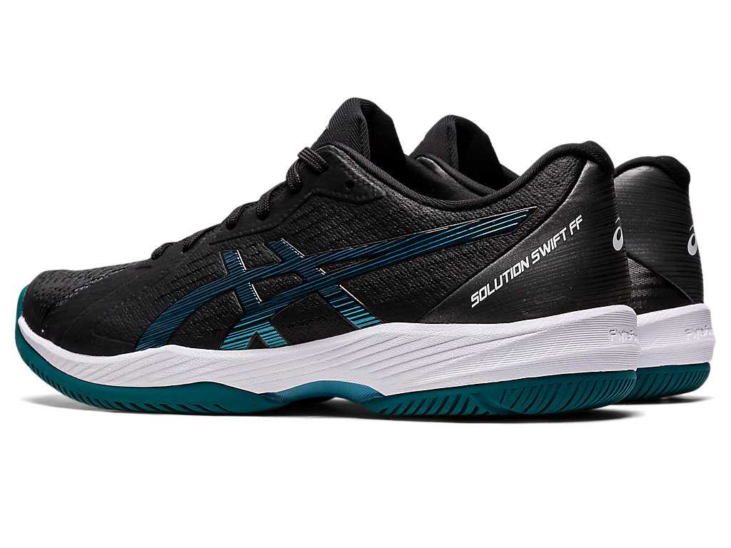 Buty do Tenisa Męskie Asics Solution Swift Ff Czarne Jasny Zielone | 16384-HYTL