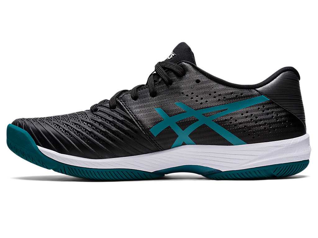 Buty do Tenisa Męskie Asics Solution Swift Ff Czarne Jasny Zielone | 16384-HYTL