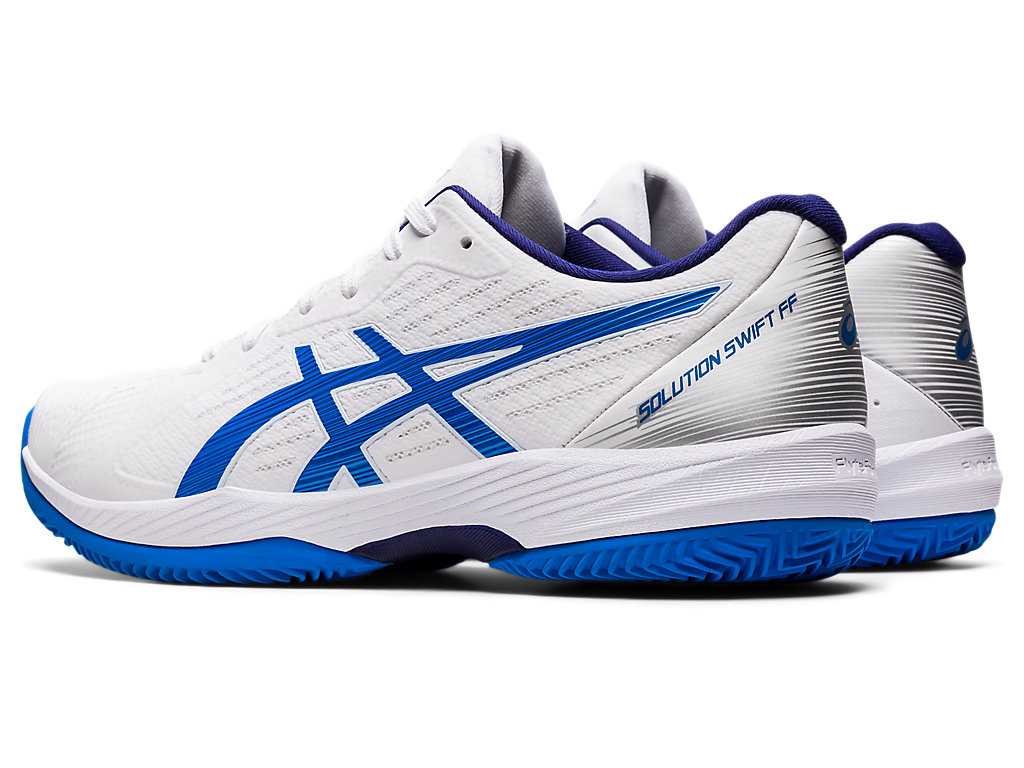 Buty do Tenisa Męskie Asics Solution Swift Ff Clay Białe Niebieskie | 70286-JOWE