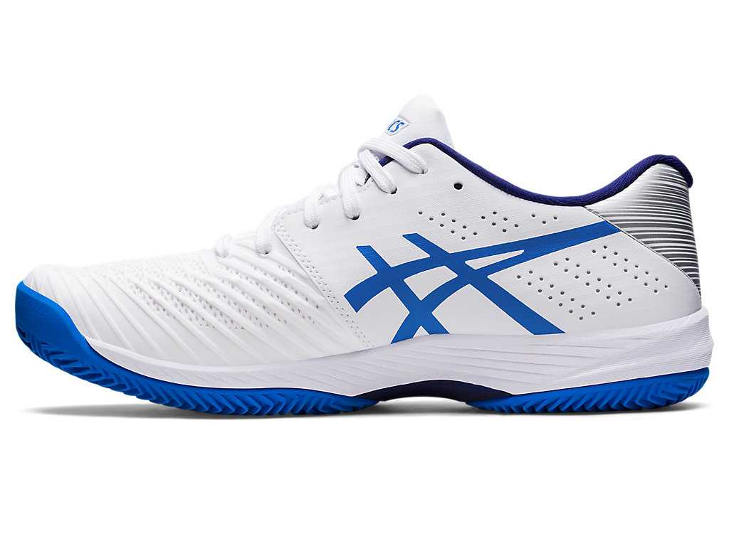 Buty do Tenisa Męskie Asics Solution Swift Ff Clay Białe Niebieskie | 70286-JOWE