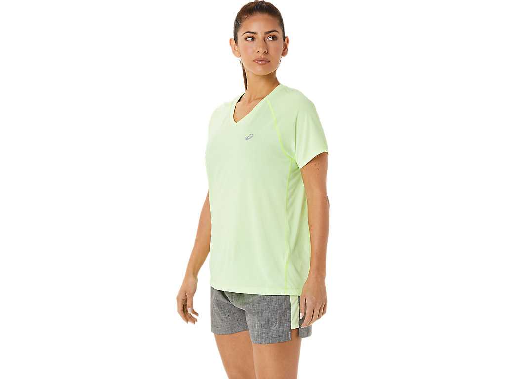 Koszulki Damskie Asics Ready-set Lyte V-neck Żółte | 28670-OCMW