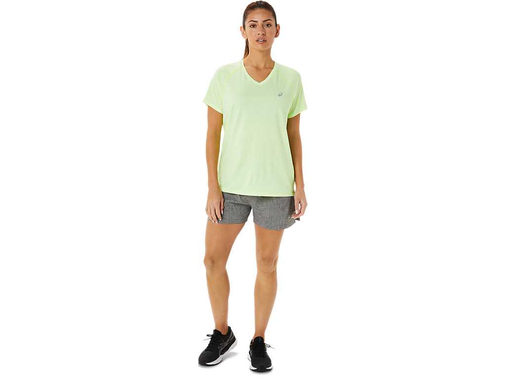 Koszulki Damskie Asics Ready-set Lyte V-neck Żółte | 28670-OCMW