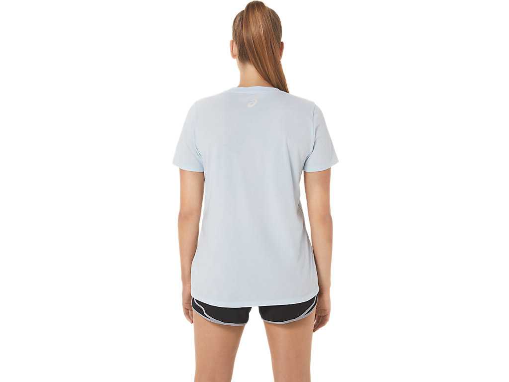 Koszulki Damskie Asics Run Club V-neck Niebieskie | 14295-LUIR