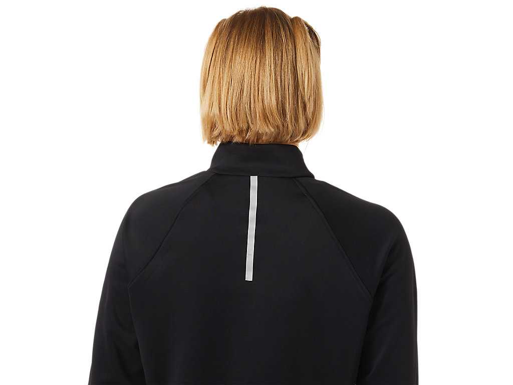 Koszulki Damskie Asics Thermopolis 1/4 Zip Czarne | 07834-MWNF