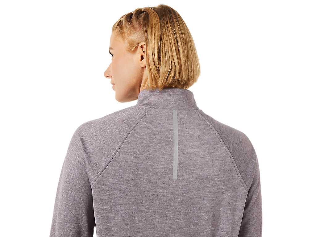 Koszulki Damskie Asics Thermopolis 1/4 Zip Ciemny Czerwone | 50649-PCOK