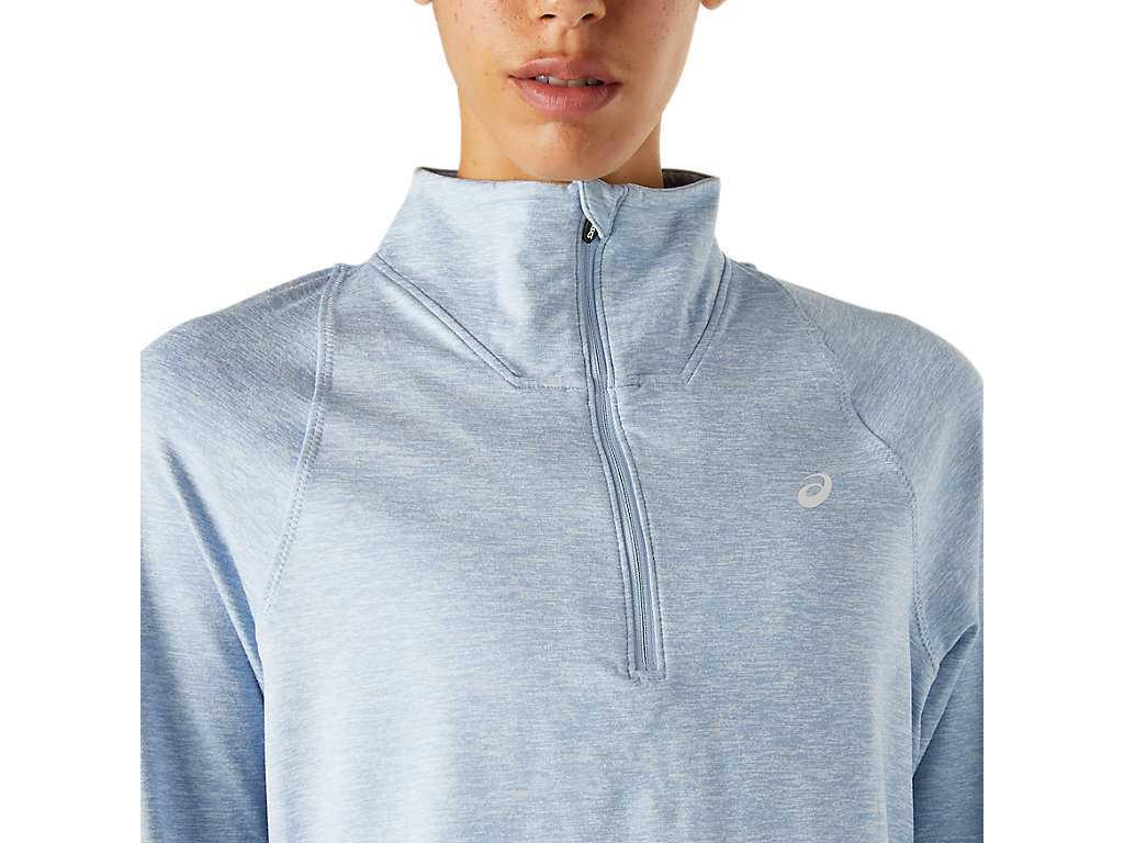 Koszulki Damskie Asics Thermopolis Half Zip Białe | 83517-SRUC