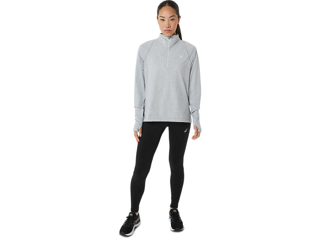 Koszulki Damskie Asics Thermopolis Half Zip Głęboka Szare | 92405-BKIJ