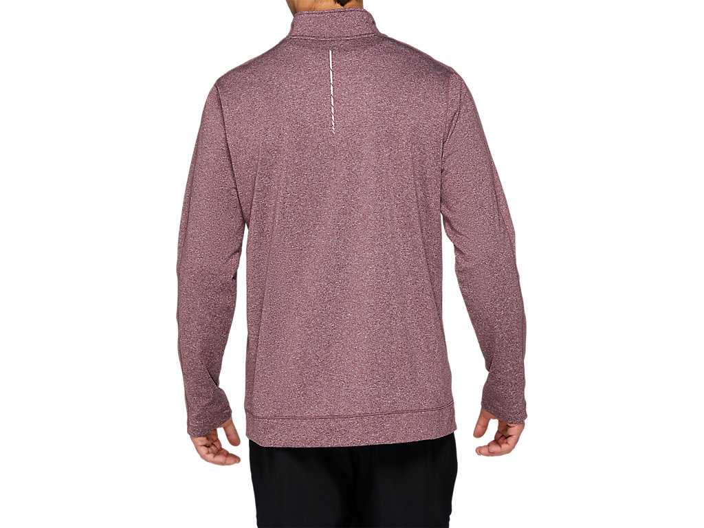 Koszulki Męskie Asics Cold Weather Half Zip Ciemny Czerwone | 29781-VUIX