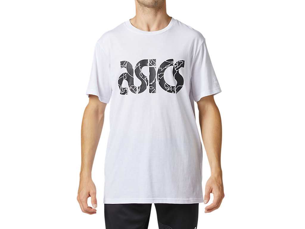 Koszulki Męskie Asics Graphic Białe | 40132-CVYT