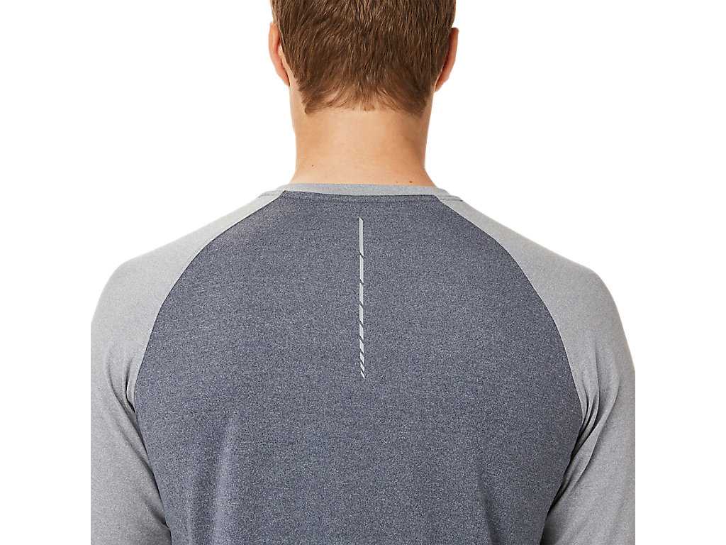 Koszulki Męskie Asics Performance Henley Szare | 57120-NDCF