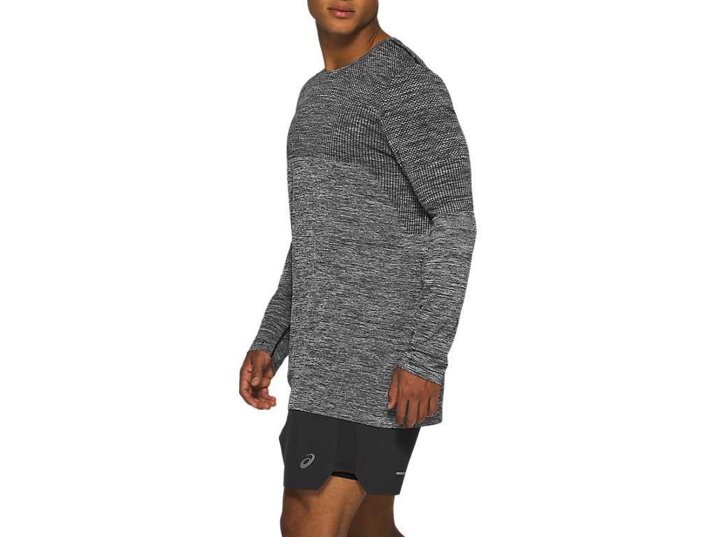 Koszulki Męskie Asics Race Seamless Czarne | 74951-ECNQ