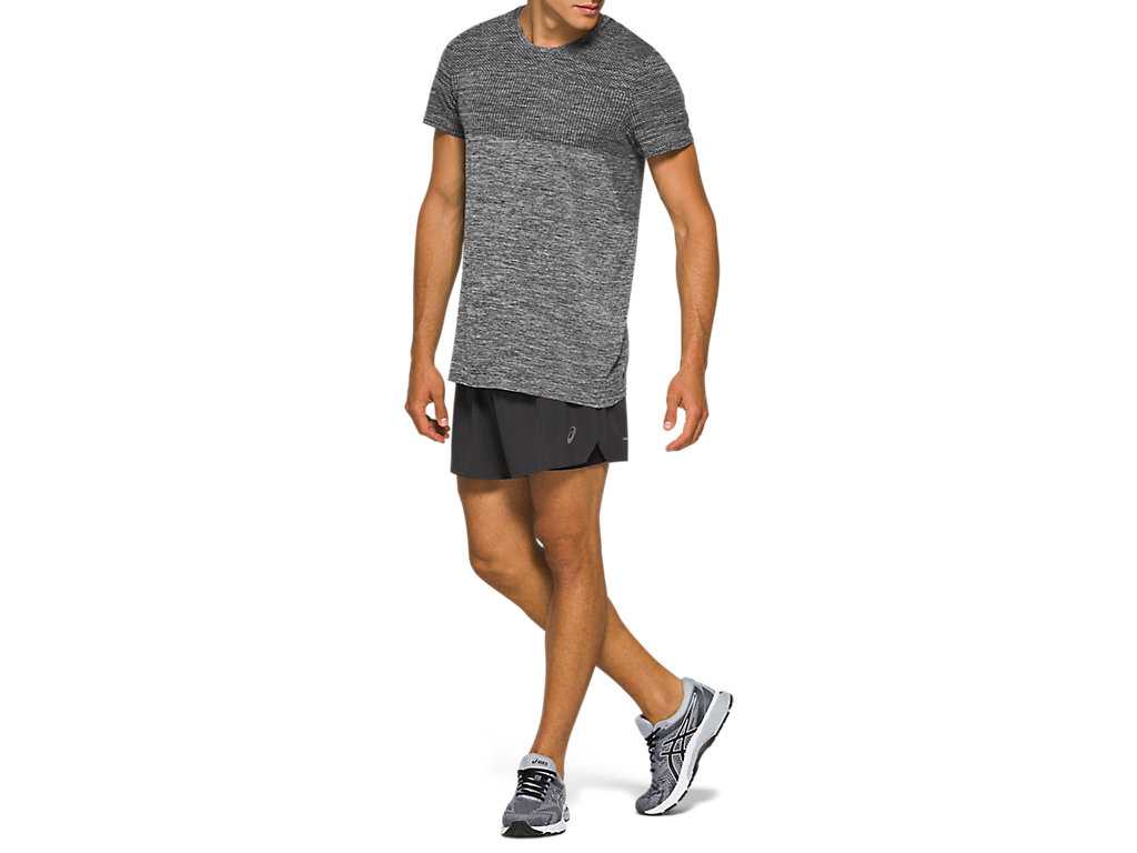 Koszulki Męskie Asics Race Seamless Czarne | 82705-LOTG