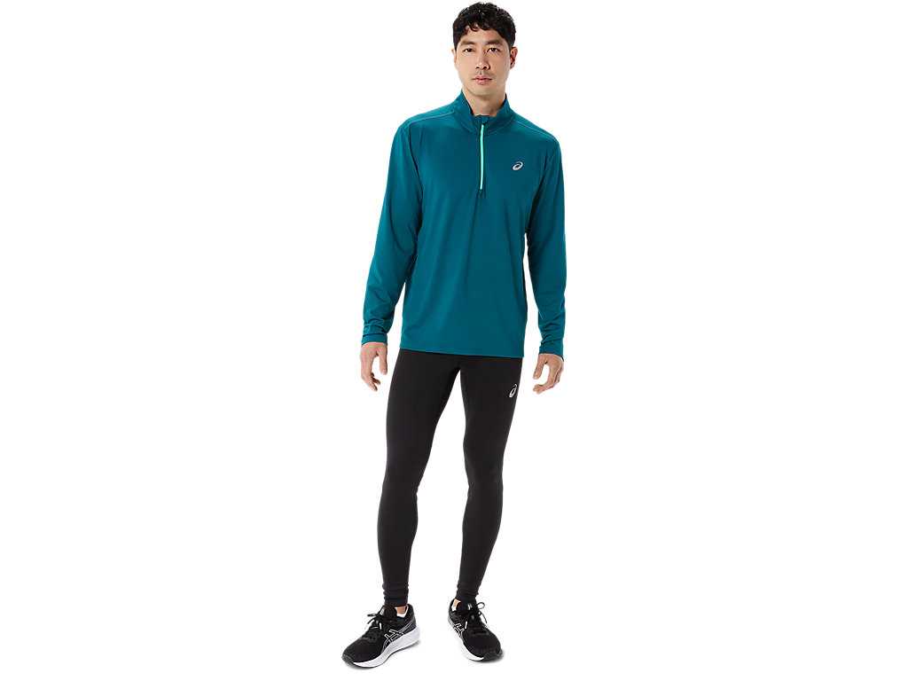 Koszulki Męskie Asics Ready-set Half Zip Jasny Zielone | 45217-QJAB