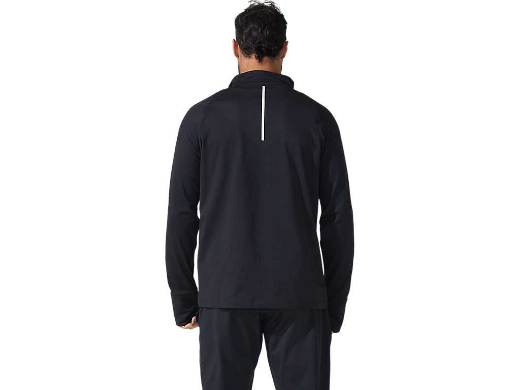 Koszulki Męskie Asics Thermopolis Quarter Zip Czarne | 83251-QSMF